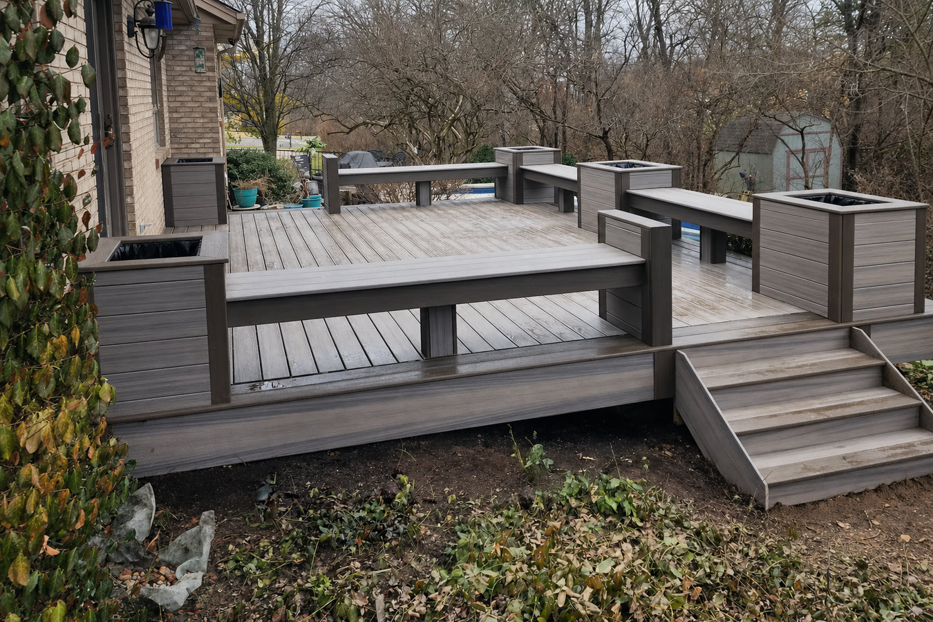 Trex deck installation